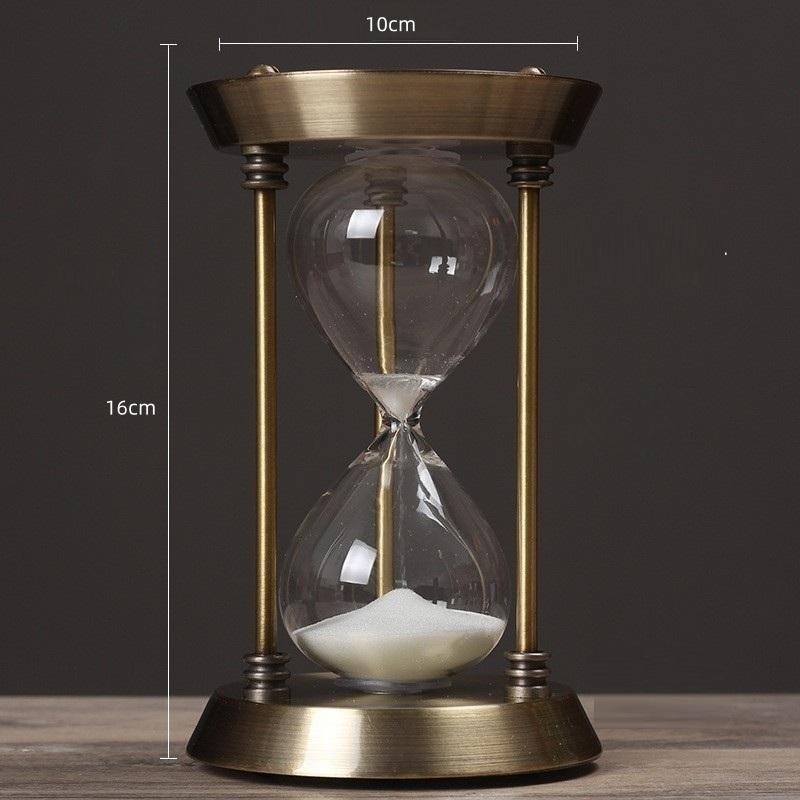 LZINA™ | 3/5/10 Minutes Retro Metal Craft Hourglass Pendulum Home Office Desktop Arrangement Ornament Sand Timer Sand Glass Decoration