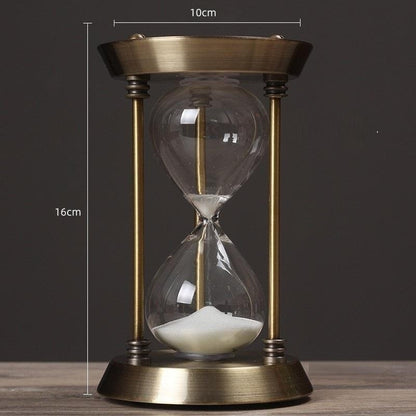 LZINA™ | 3/5/10 Minutes Retro Metal Craft Hourglass Pendulum Home Office Desktop Arrangement Ornament Sand Timer Sand Glass Decoration