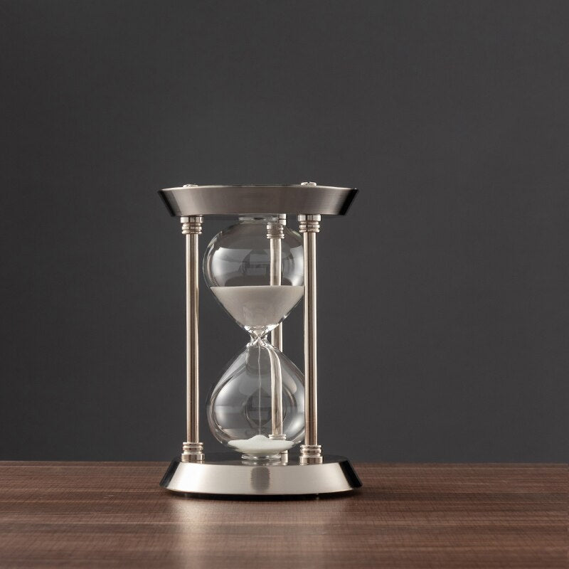LZINA™ | 3/5/10 Minutes Retro Metal Craft Hourglass Pendulum Home Office Desktop Arrangement Ornament Sand Timer Sand Glass Decoration