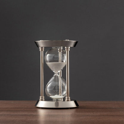 LZINA™ | 3/5/10 Minutes Retro Metal Craft Hourglass Pendulum Home Office Desktop Arrangement Ornament Sand Timer Sand Glass Decoration