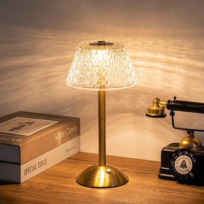 BowLift AuraGlow Table Lamp: Rechargeable LED with Dimmable Brightness