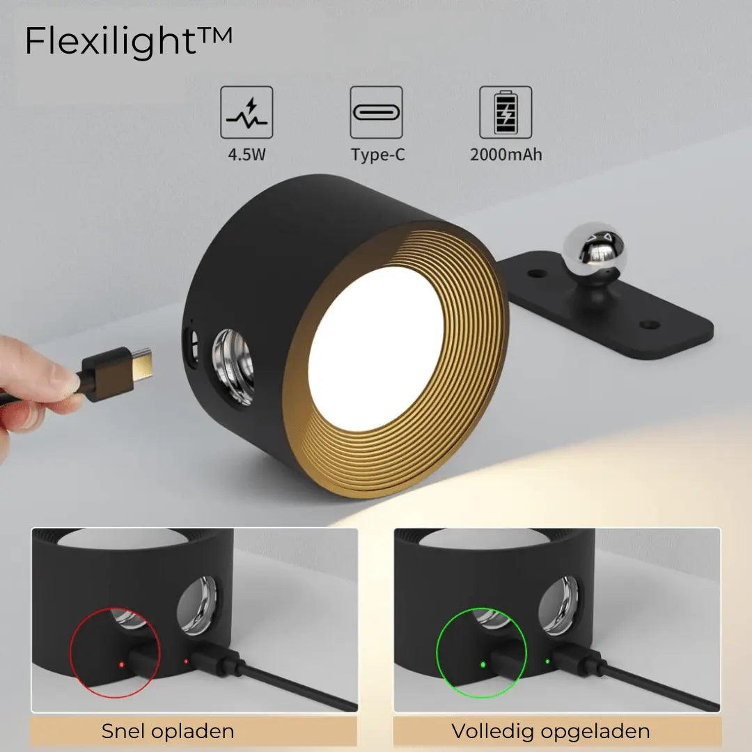 BowLift Wall Lamp - Rechargeable Wireless, 360° Rotating Light