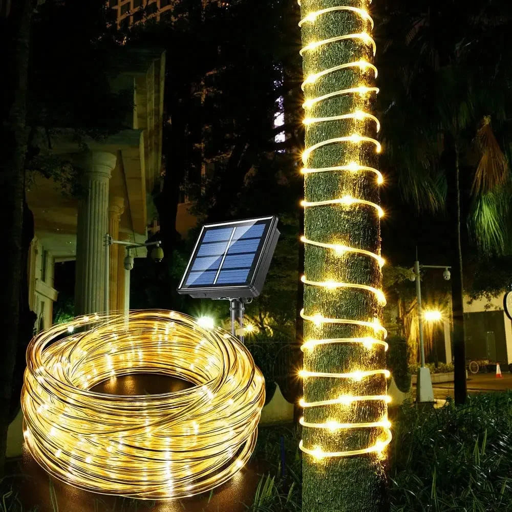 LZINA™ | LED Solar String Lights - Outdoor Waterproof Lights for Christmas, Garden, Lawn, Trees, Fence, and Pathway Decor