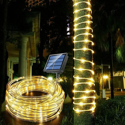 LZINA™ | LED Solar String Lights - Outdoor Waterproof Lights for Christmas, Garden, Lawn, Trees, Fence, and Pathway Decor