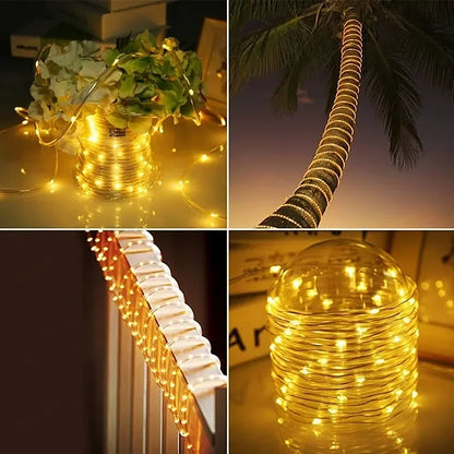 LZINA™ | LED Solar String Lights - Outdoor Waterproof Lights for Christmas, Garden, Lawn, Trees, Fence, and Pathway Decor