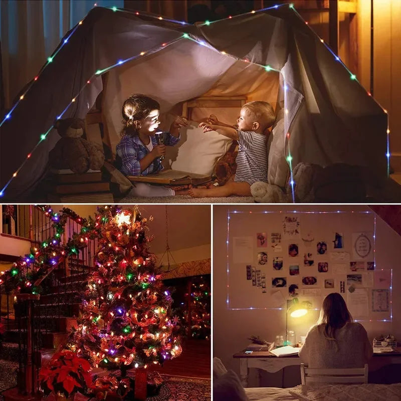 LZINA™ | LED Solar String Lights - Outdoor Waterproof Lights for Christmas, Garden, Lawn, Trees, Fence, and Pathway Decor