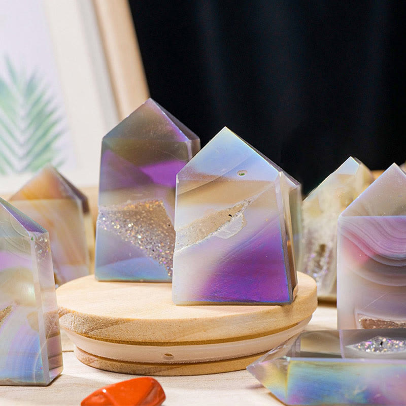 LZINA™ |Angel Aura Quartz Crystal Sticks Gemstone Decor