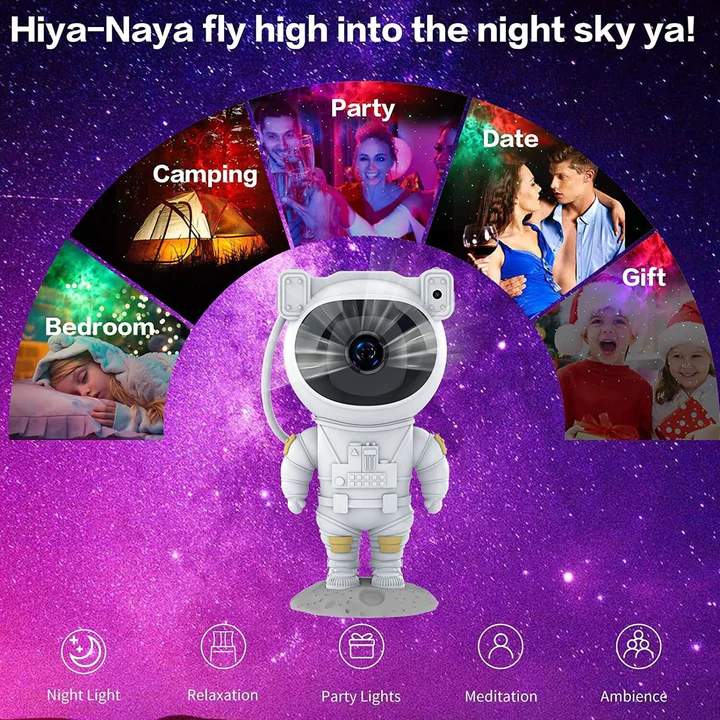 LZINA™ | Astronaut Projector Galaxy Starry Sky Night Light