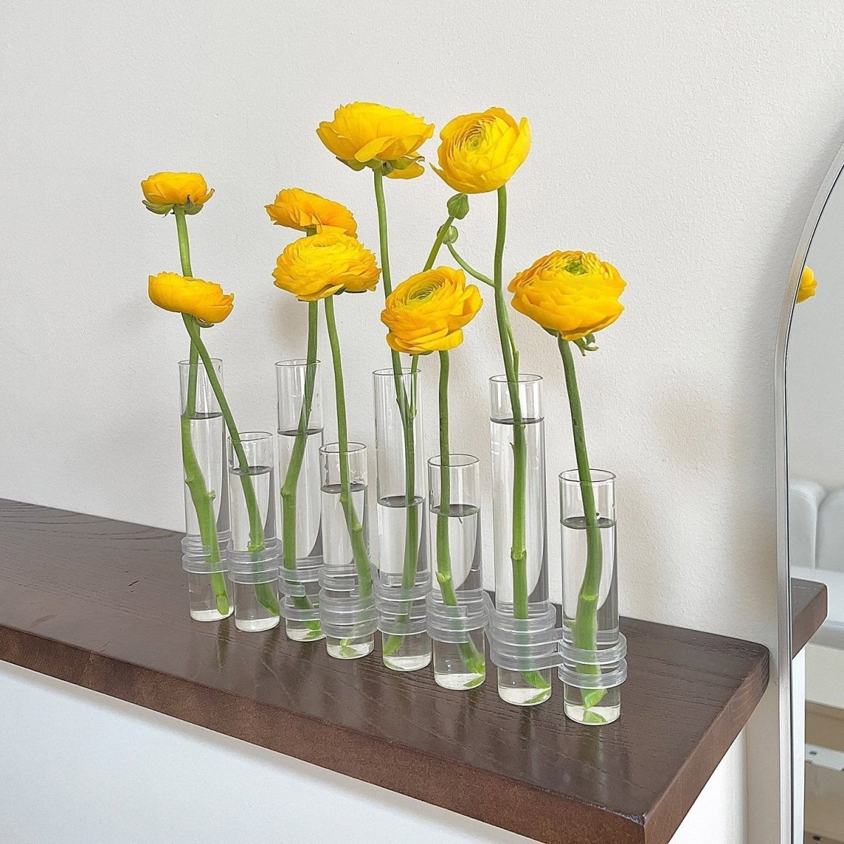 LZINA™ | Flexible Flower Vases with Hinges | Modern Glass Tube Vase