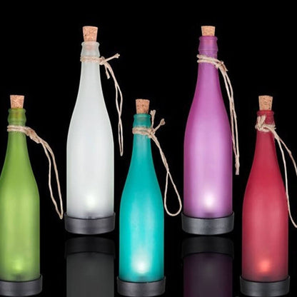 LZINA™ | 5 Piece Solar Wine Bottle Light Outdoor Decoration Plastic LED Hanging Light