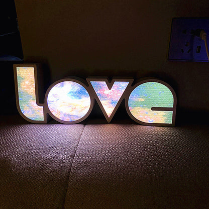 BowLift Modern Art Deco Waterproof PS Love Letters LED Table Lamp – Perfect Bedroom Accent