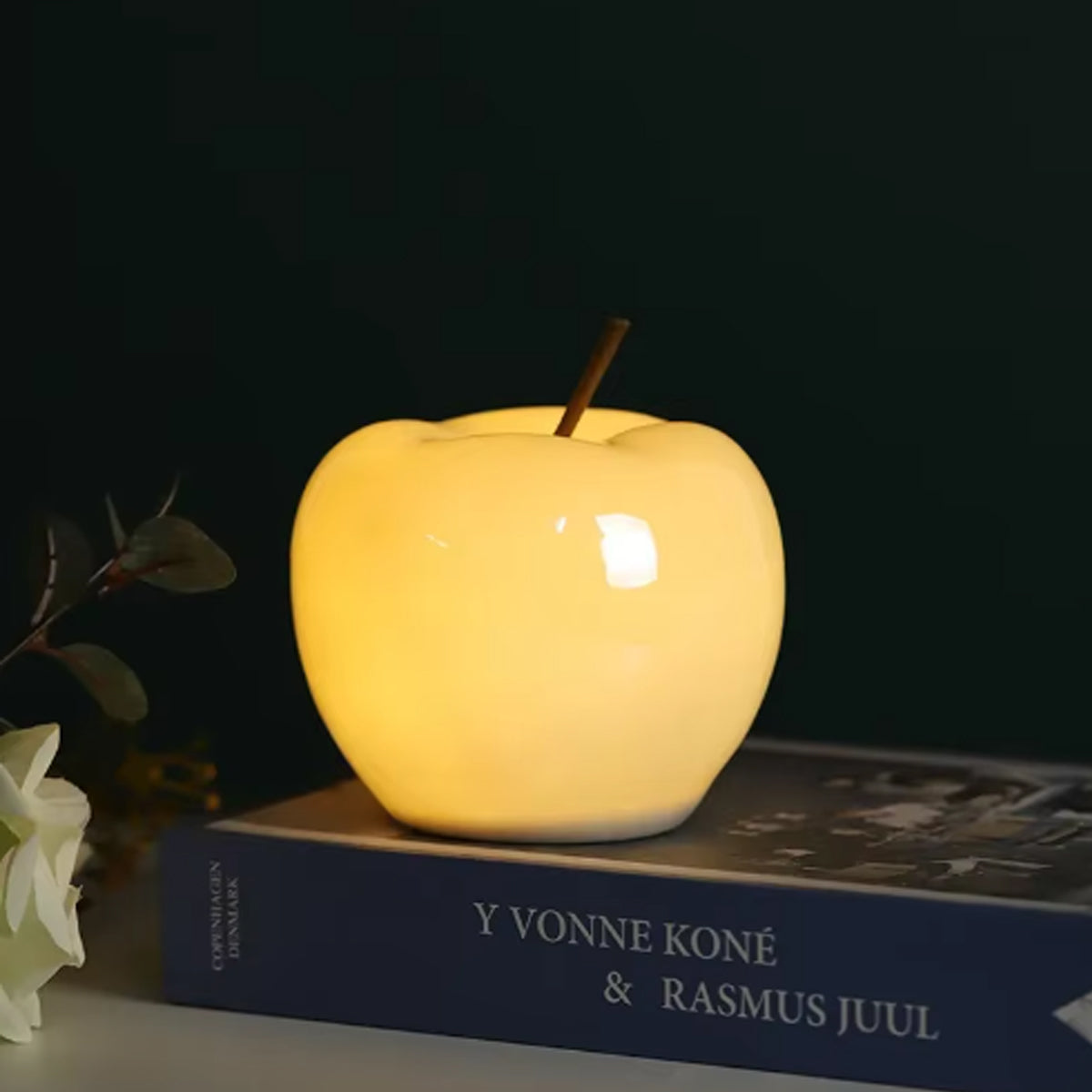 BowLift Apple Translucent Nightstand Lamp – Sleek, Ambient Bedside Lighting