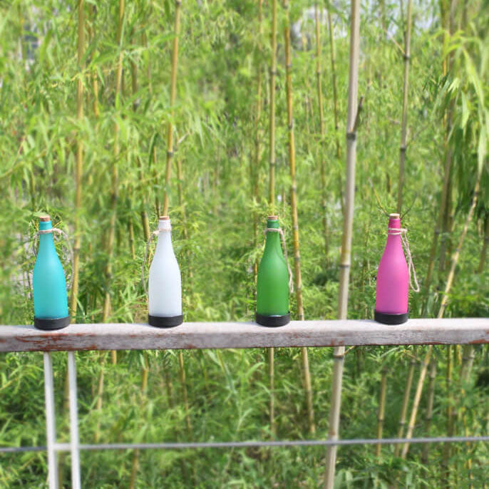 LZINA™ | 5 Piece Solar Wine Bottle Light Outdoor Decoration Plastic LED Hanging Light
