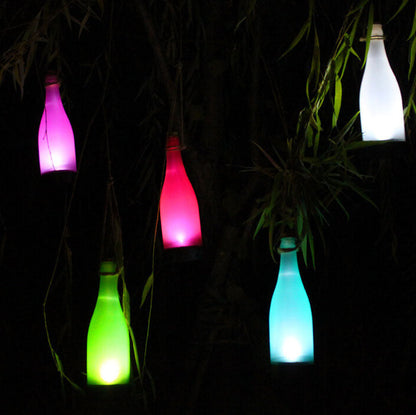 LZINA™ | 5 Piece Solar Wine Bottle Light Outdoor Decoration Plastic LED Hanging Light
