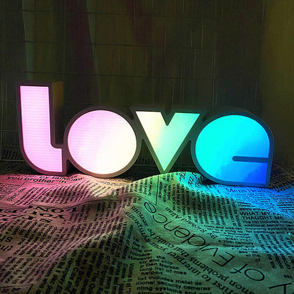 BowLift Modern Art Deco Waterproof PS Love Letters LED Table Lamp – Perfect Bedroom Accent