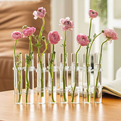 LZINA™ | Flexible Flower Vases with Hinges | Modern Glass Tube Vase