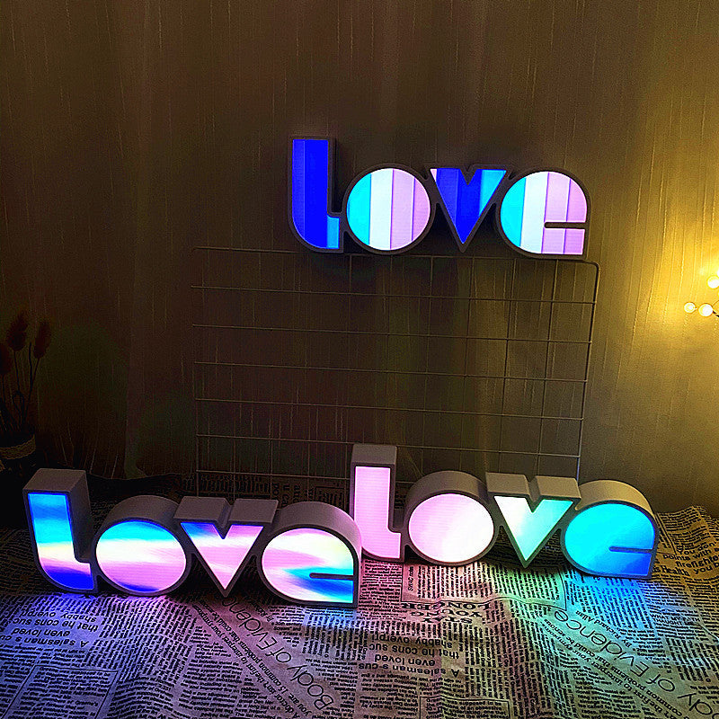 BowLift Modern Art Deco Waterproof PS Love Letters LED Table Lamp – Perfect Bedroom Accent