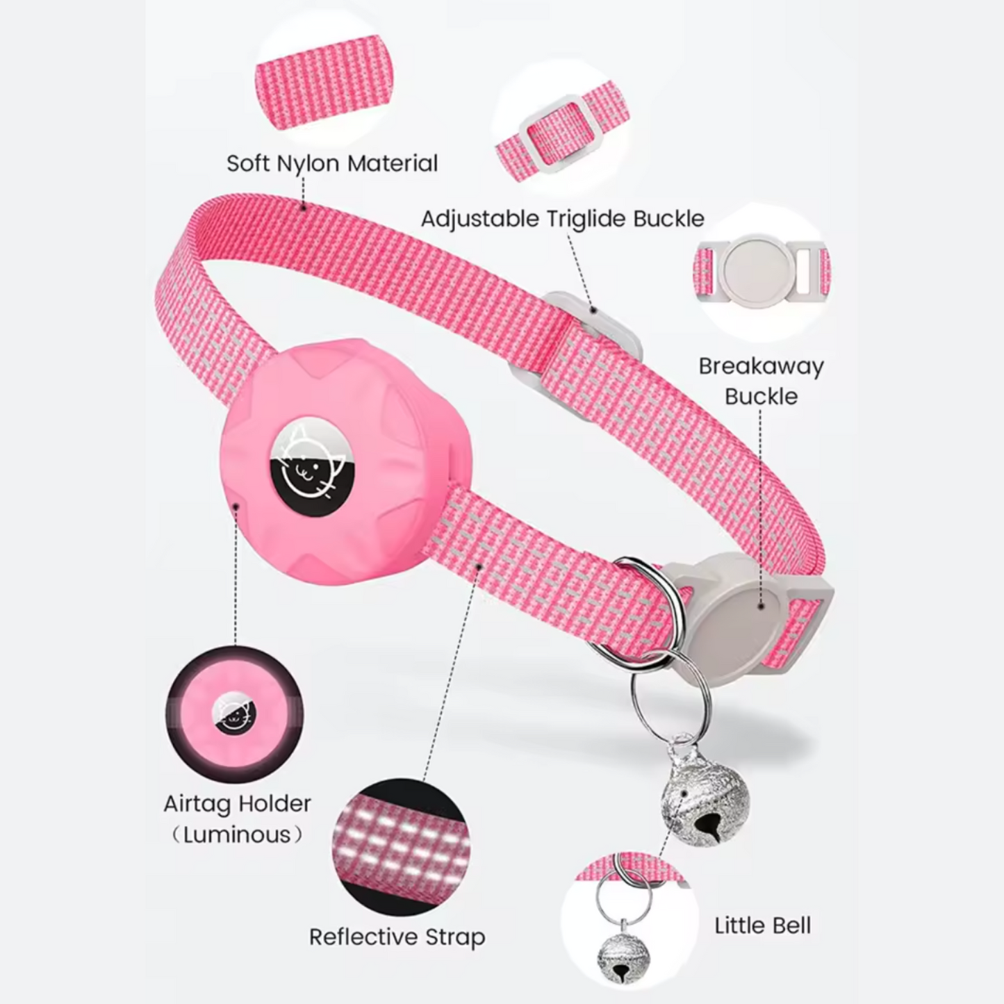BowLift | Pet Safety Set – Smart Dog and Cat Tracker with Reflective Collar
