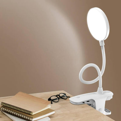 BowLift Clip-On LED Desk Lamp - Rechargeable, Eye-Protecting Night Light
