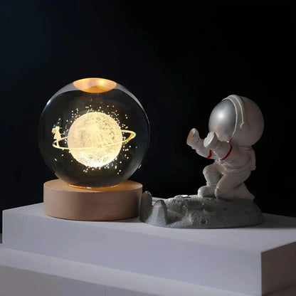 LZINA™ | LED Night Light with 3D Crystal Sphere