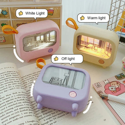 LZINA™ | Mini TV Painting LED Night Light