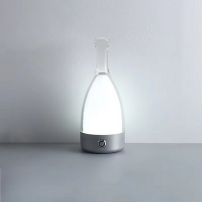 LZINA™ | Wine Bottle Desk Lamp with Bluetooth Speaker – Rechargeable Modern Bedside Night Light