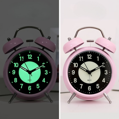 BowLift | LuminousTime - Elegant Metal Alarm Clock with Gentle Lighting for Peaceful Mornings and Nights
