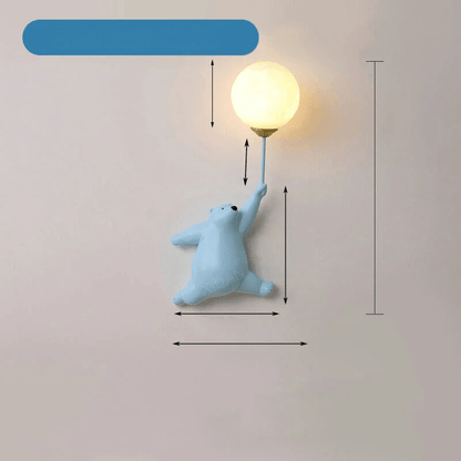 LZINA™ | FairyGlow – Cartoon Wall Light for Kids | Magical Night Light with 3D Moon Design