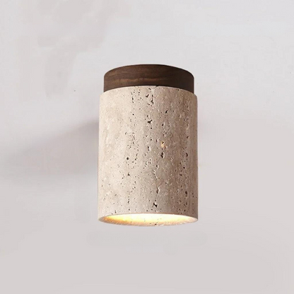 BowLift | LysSten – Built-in travertine chandelier for hallways and staircases