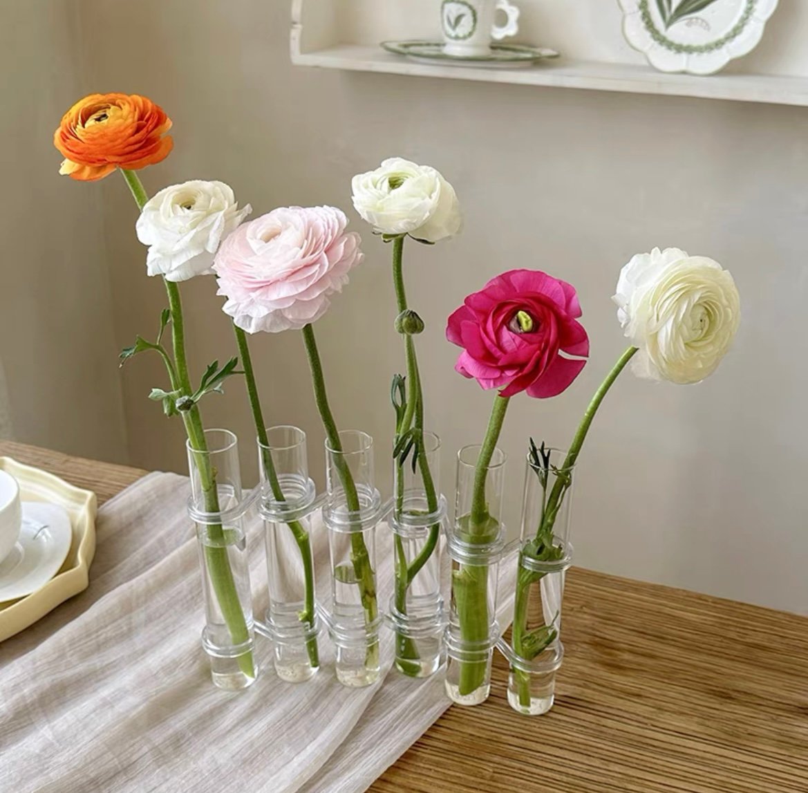 LZINA™ | Flexible Flower Vases with Hinges | Modern Glass Tube Vase