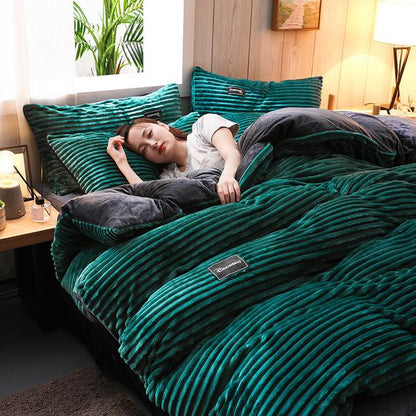 LZINA™ | Thickened Corduroy Velvet Bedding Set