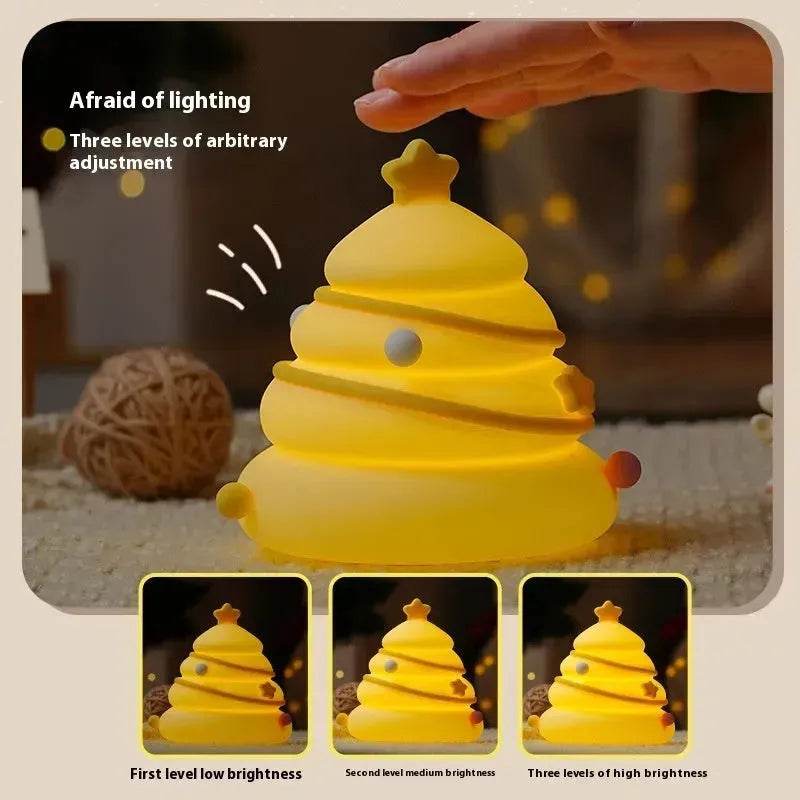 LZINA™ | Silicone Christmas Tree Night Lights USB Rechargeable Cute Cartoon Kid Birthday Gifts