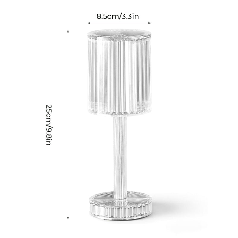 BowLift Touch-Activated Gatsby Crystal Lamp