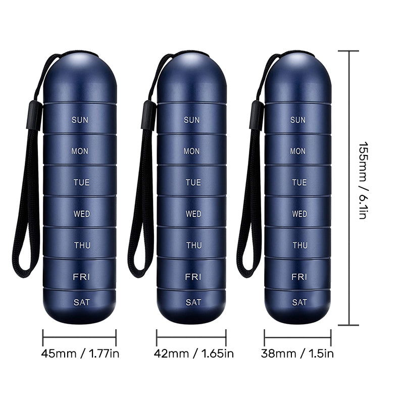 BowLift | 7-Day Portable Pill Organizer for Travel
