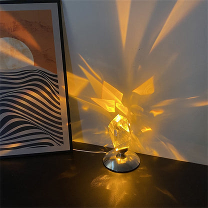 BowLift Crystal Bedside Lamp — Elegant Nightstand Lighting with a Sparkling Crystal Accent
