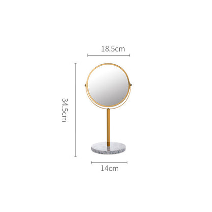 BowLift | Natural Marble 360 Rotating Makeup Vanity Mirror