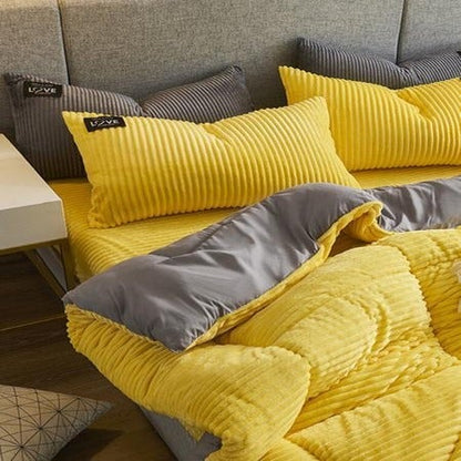LZINA™ | Thickened Corduroy Velvet Bedding Set