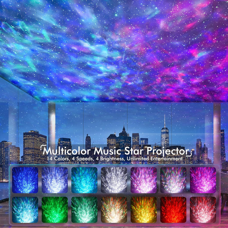BowLift 4-in-1 Star & Galaxy Projector with Built-in Bluetooth Speaker