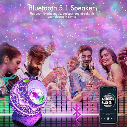 BowLift 4-in-1 Star & Galaxy Projector with Built-in Bluetooth Speaker