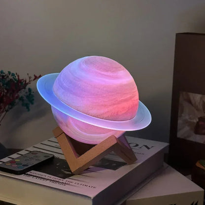 LZINA™ | Galaxy Saturn Bluetooth Speaker with Night Light