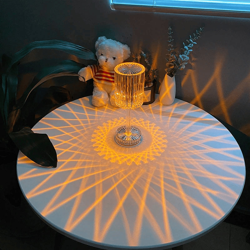 BowLift Touch-Activated Gatsby Crystal Lamp