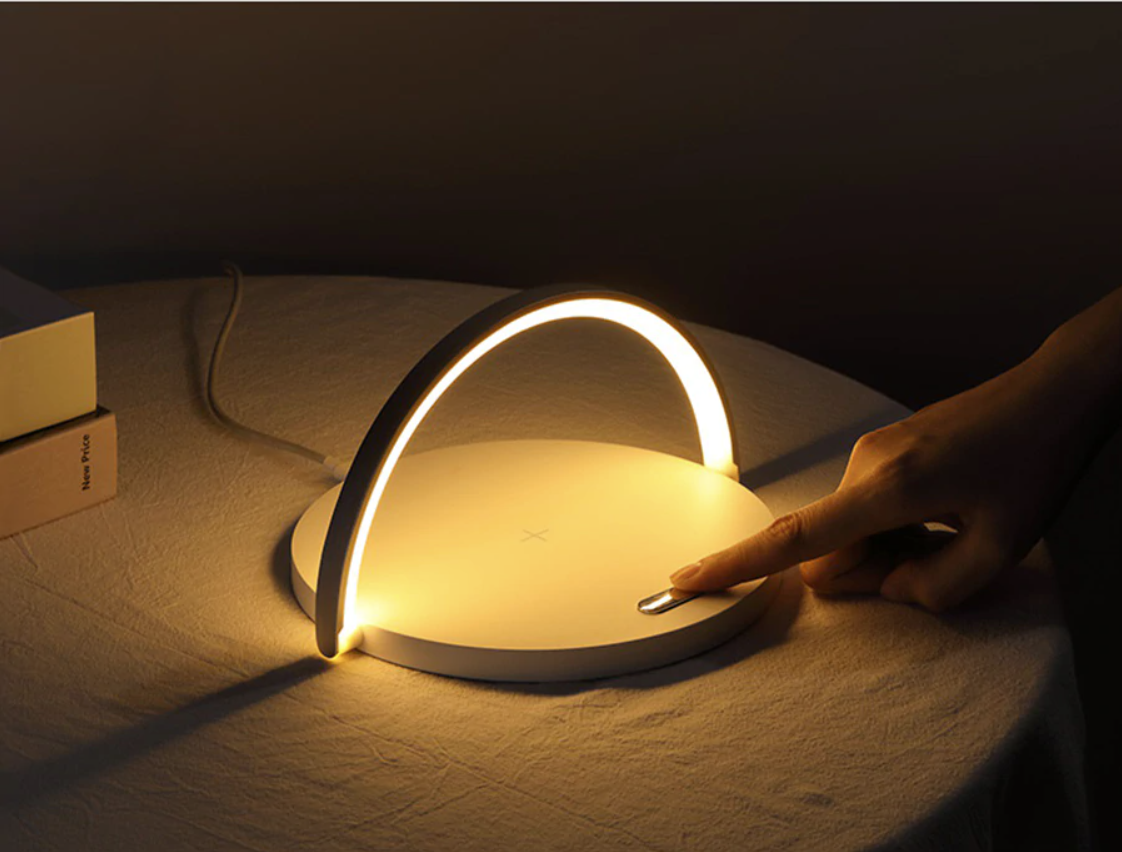 LZINA™ | Bowlight Design 3-in-1 Night Light – Wireless Charger & Lamp