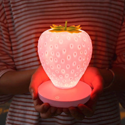 BowLift Strawberry Nightstand Lamp - Cozy Soft-Glow Bedside Light