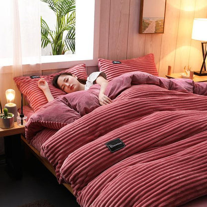 LZINA™ | Thickened Corduroy Velvet Bedding Set