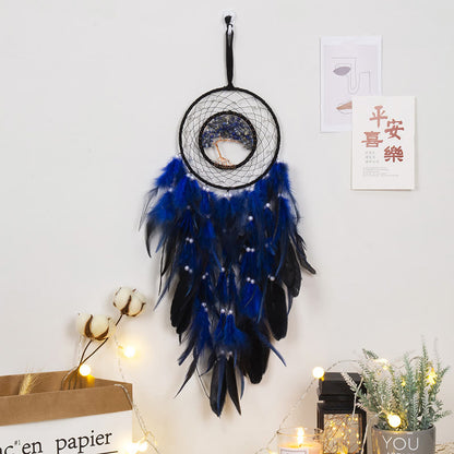 LZINA™ | Crystal Tree of Life Feather Glow Dreamcatcher