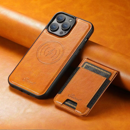 LuxCase Leather Phone Case with Card Slot and Stand – Suitable for iPhone | Bowlift