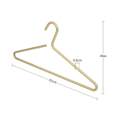 BowLift | 5 pieces of hangers made of solid matte gold/silver │ Seamless wardrobe organizer made of metal