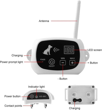 BowLift | Wireless Dog Fence Collar System | Waterproof, Rechargeable & Ideal for Home Training and Outdoor Adventures