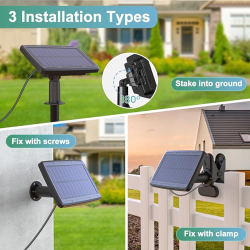 LZINA™ | 52FT Solar String Lights for Outdoor with Remote Control, Warm White