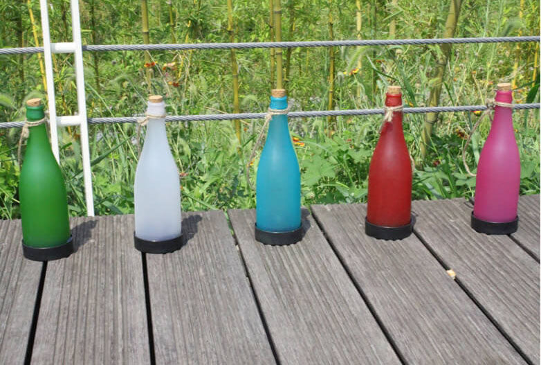 LZINA™ | 5 Piece Solar Wine Bottle Light Outdoor Decoration Plastic LED Hanging Light